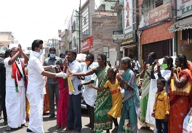 dmk mk stlain election campaign meet with peoples 